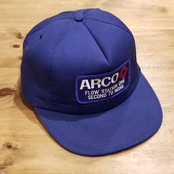 Vintage Arco Flow Station One Hat Snapback Made USA Alaska Oil Gas Company Pipe - Picture 5 of 10